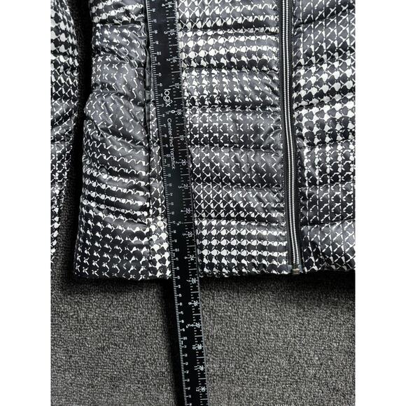 Spyder Down Jacket Womens Small Black White Hooded Puffer Pockets F15 185113 - Picture 8 of 9